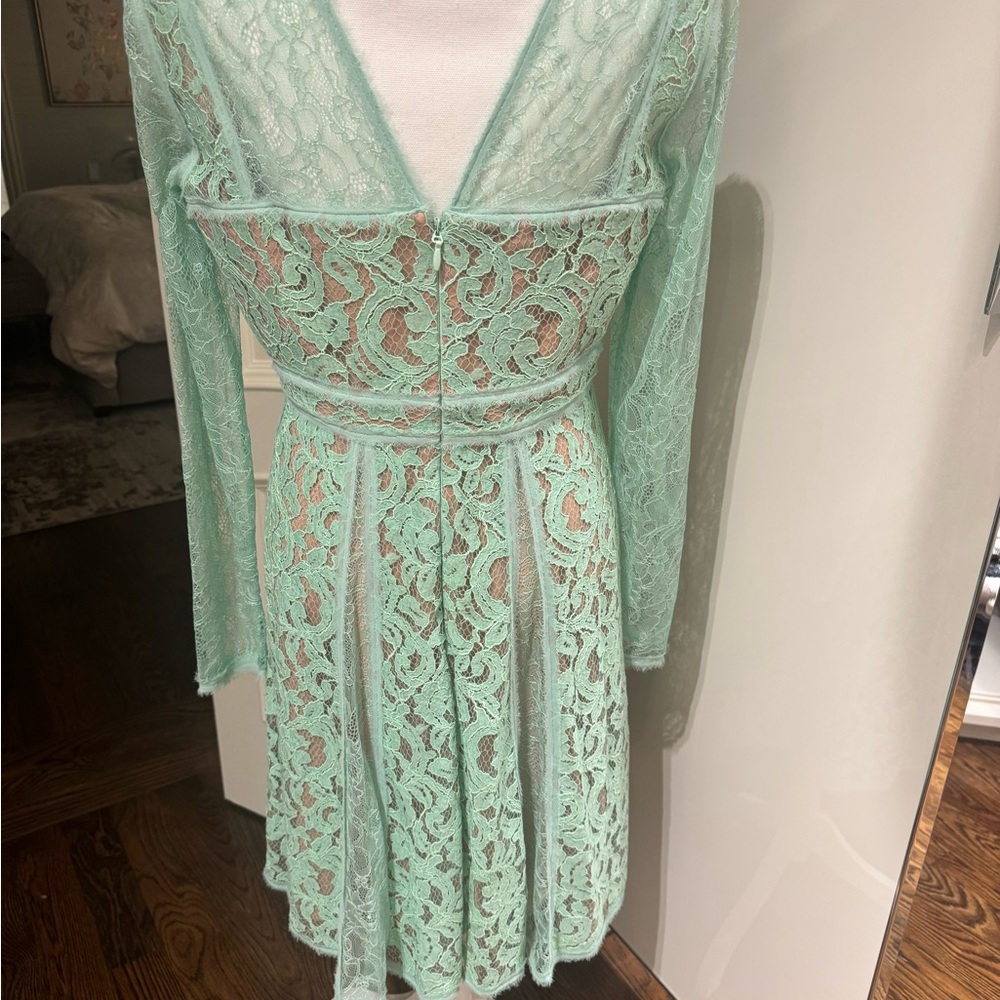 BCBGMaxAzria Mint Lace Midi Dress